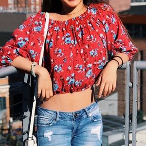 Floral Off shoulder Oriental top